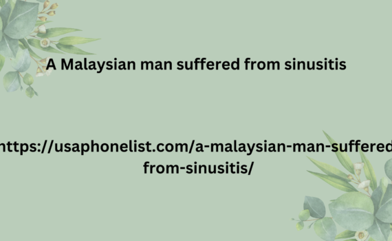 A Malaysian man suffered from sinusitis