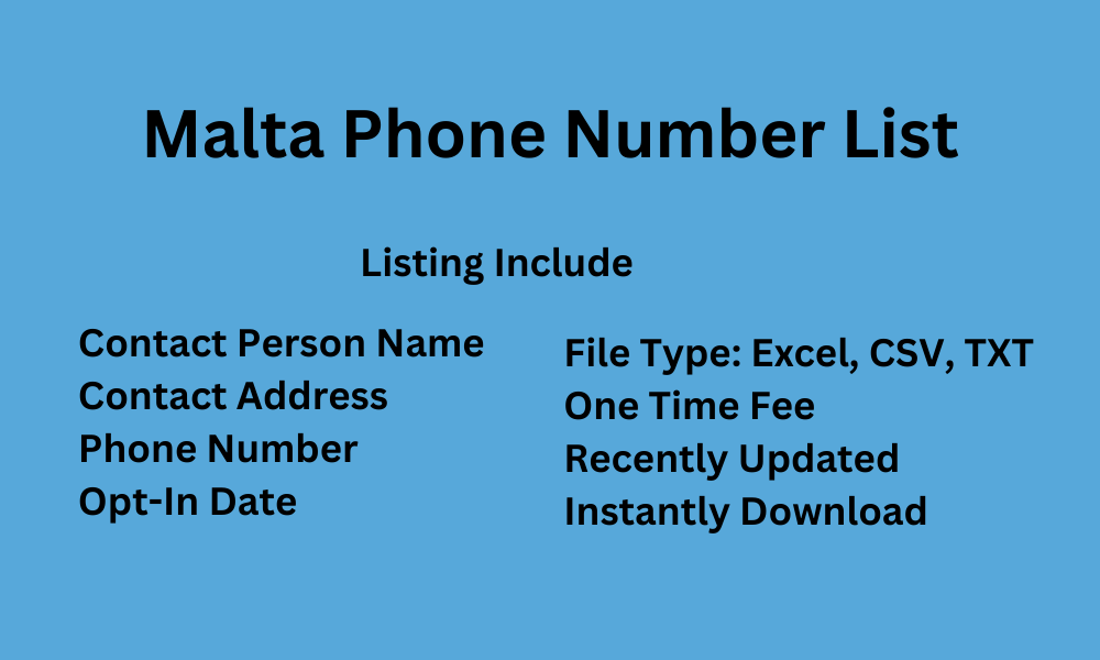 Malta phone number list