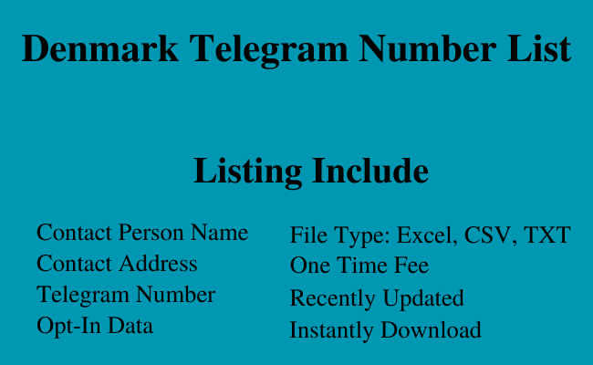 Denmark telegram number list