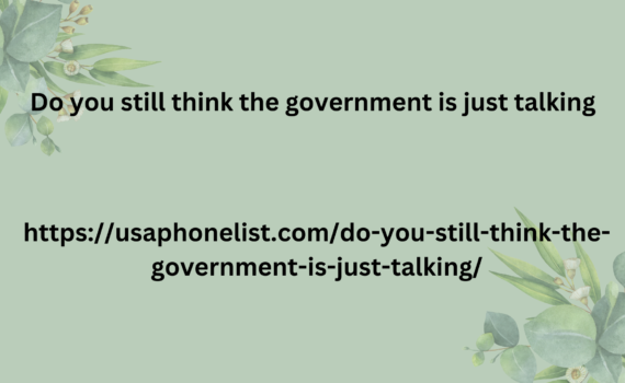 Do you still think the government is just talking