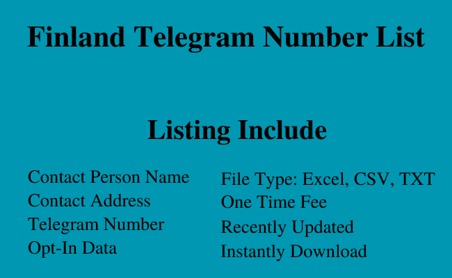 Finland telegram number list