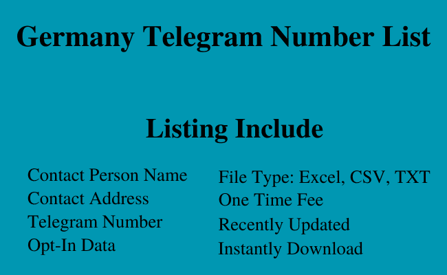 Germany telegram number list