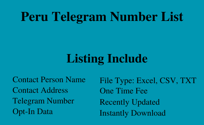 Peru telegram number list