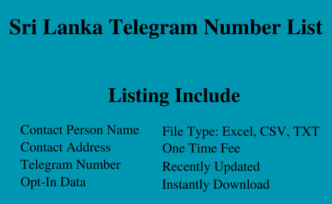 Sri Lanka telegram number list