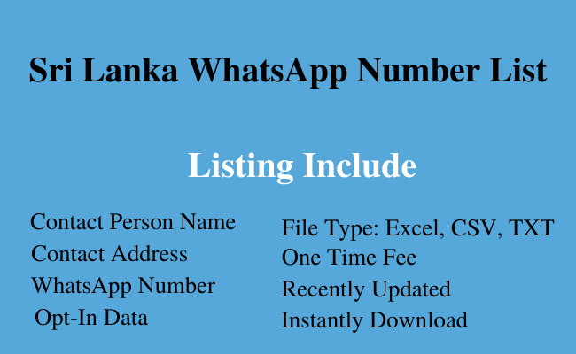 Sri Lanka whatsapp number list